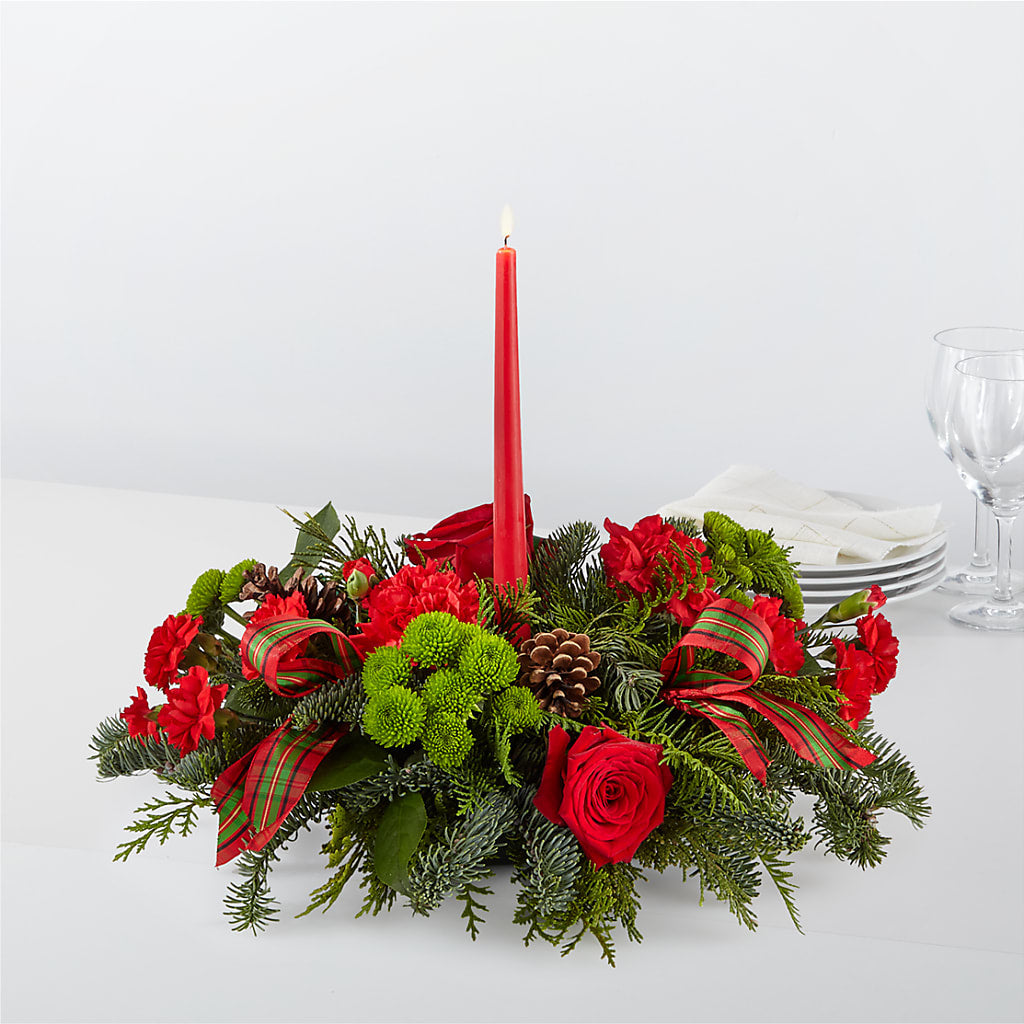 By the Candlelight Centerpiece – HOMETOWN TREASURES FLORAL & GIFTS, Morris OK