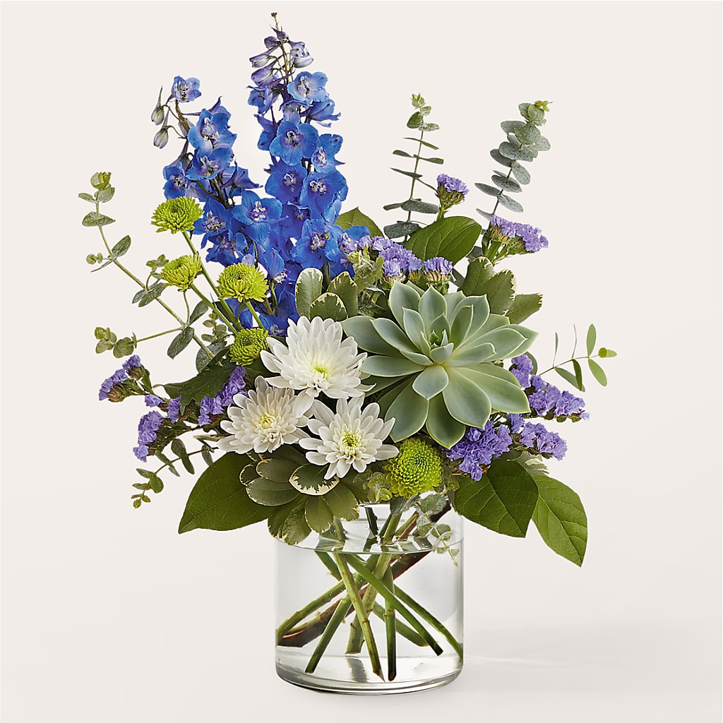 Cerulean Waves Bouquet – HOMETOWN TREASURES FLORAL & GIFTS, Morris OK