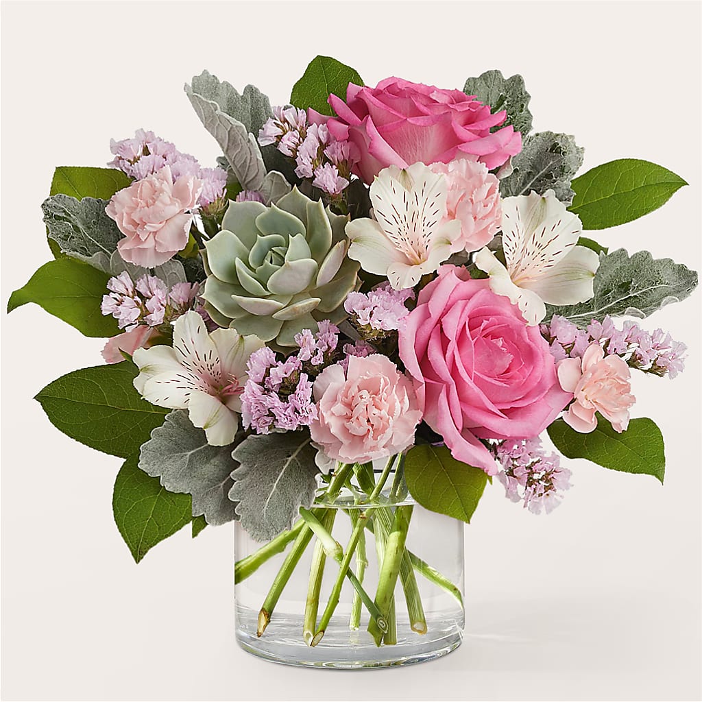 Dusty Rose Bouquet – HOMETOWN TREASURES FLORAL & GIFTS, Morris OK