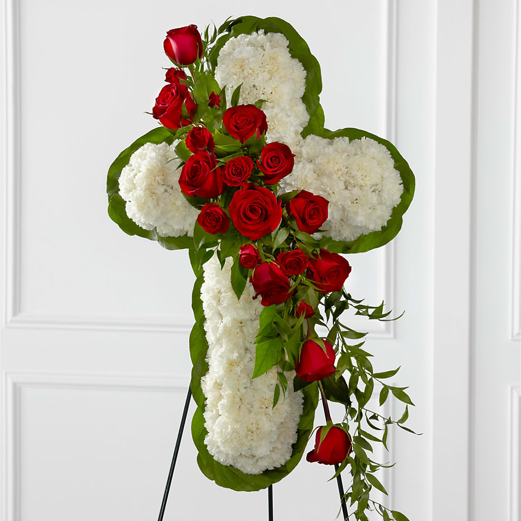 Floral Cross Easel – HOMETOWN TREASURES FLORAL & GIFTS, Morris OK