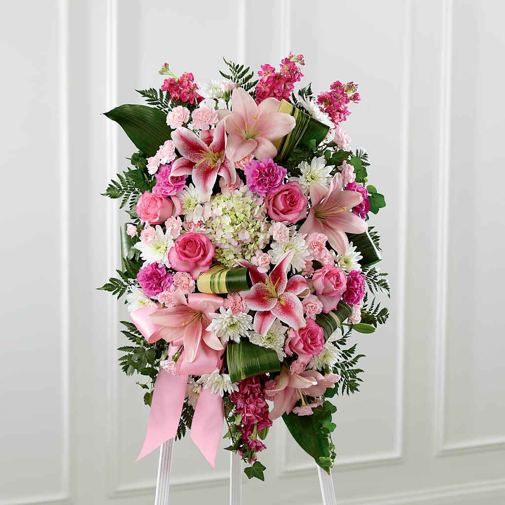 Comforting Standing Spray – HOMETOWN TREASURES FLORAL & GIFTS, Morris OK