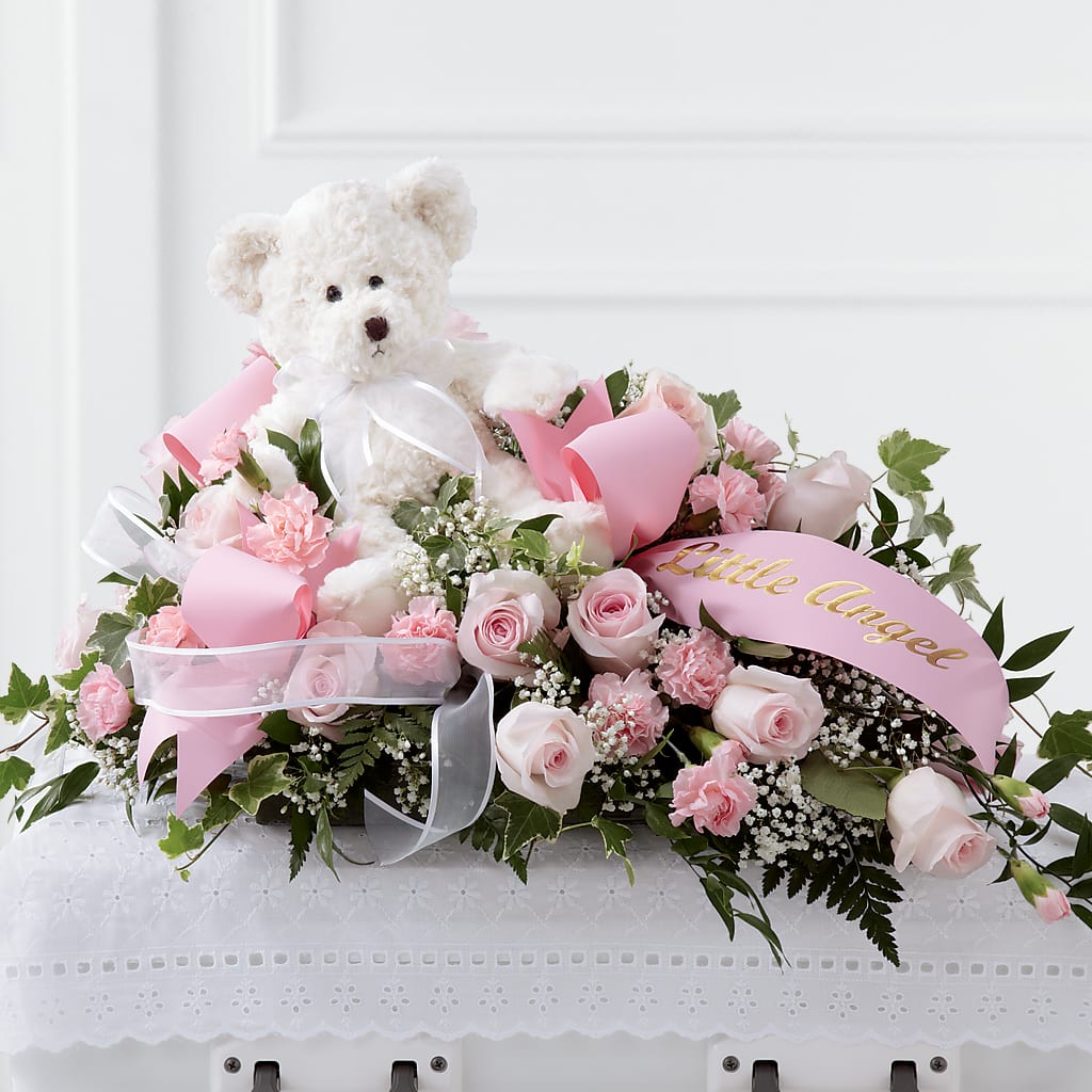 Touch of Sympathy Casket Spray – HOMETOWN TREASURES FLORAL & GIFTS, Morris OK