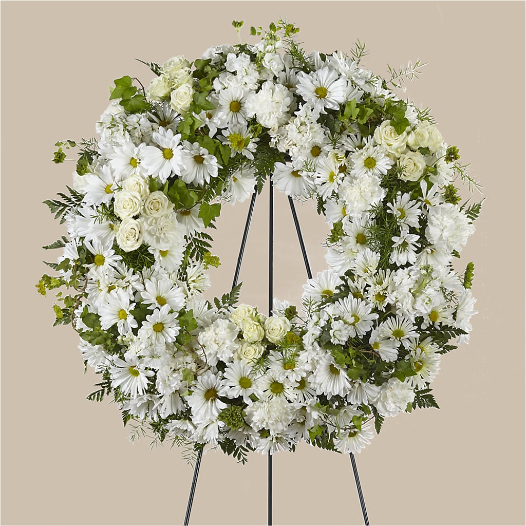 Faithful Wishes Wreath – HOMETOWN TREASURES FLORAL & GIFTS, Morris OK