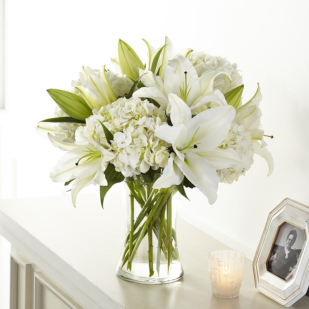 Compassionate Lily Bouquet – HOMETOWN TREASURES FLORAL & GIFTS, Morris OK