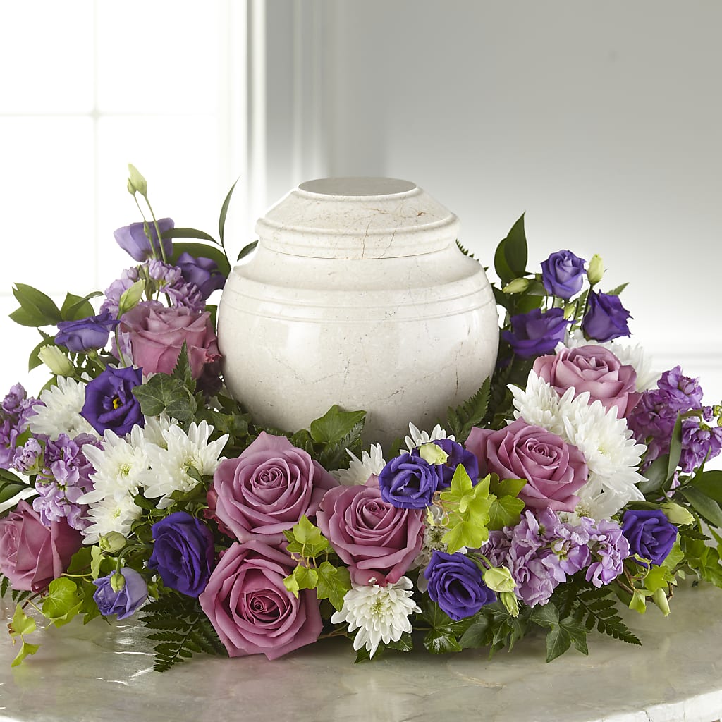 Blooming Sympathy Cremation Adornment – HOMETOWN TREASURES FLORAL & GIFTS, Morris OK