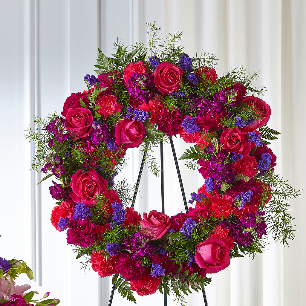 Calming Colors Wreath – HOMETOWN TREASURES FLORAL & GIFTS, Morris OK