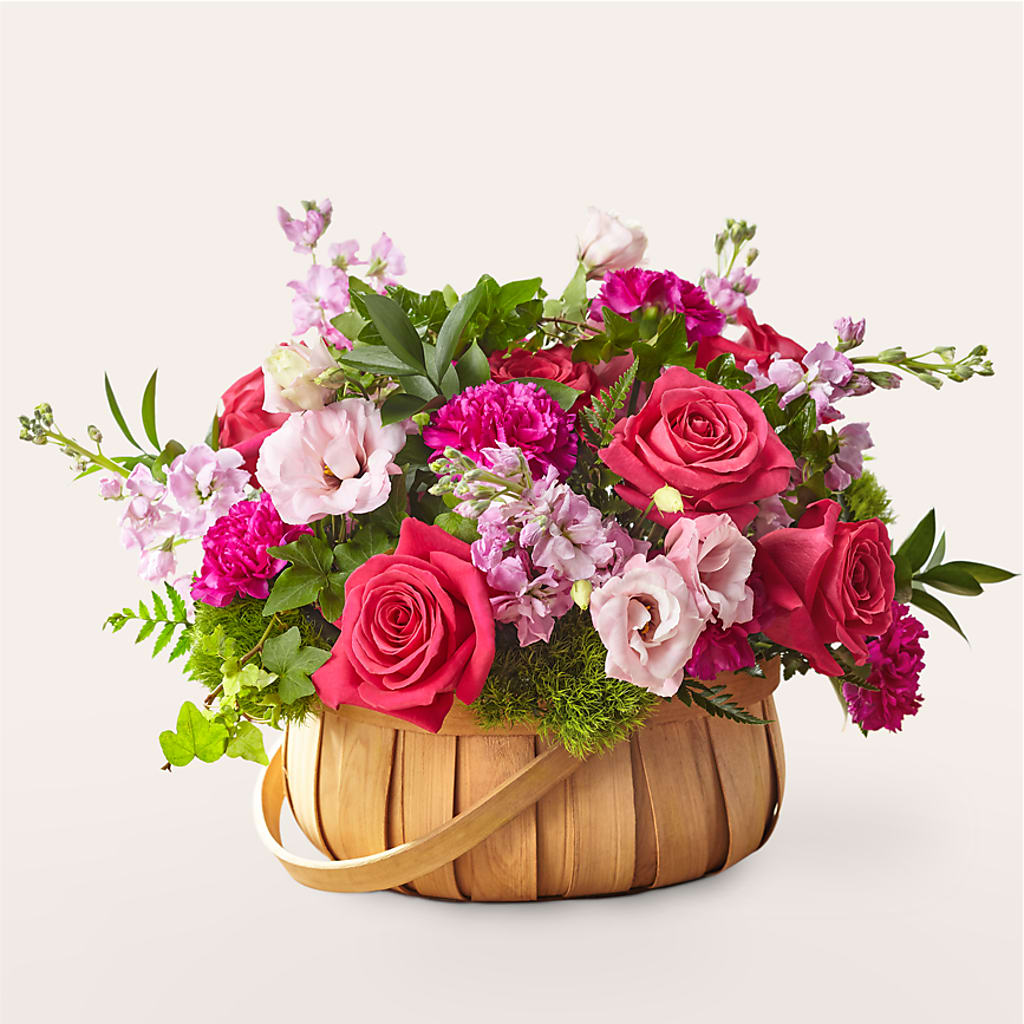Radiance in Bloom Basket – HOMETOWN TREASURES FLORAL & GIFTS, Morris OK