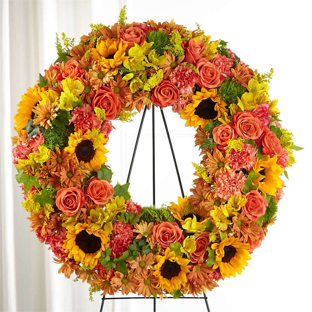 Autumnal Memories Wreath (Standard) – HOMETOWN TREASURES FLORAL & GIFTS, Morris OK