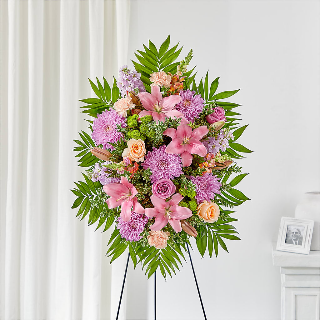 Love & Light Standing Spray – HOMETOWN TREASURES FLORAL & GIFTS, Morris OK