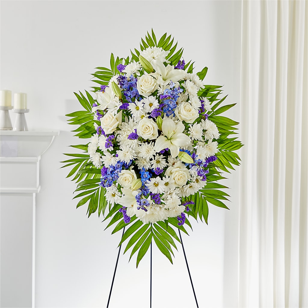 At Rest Standing Spray – HOMETOWN TREASURES FLORAL & GIFTS, Morris OK