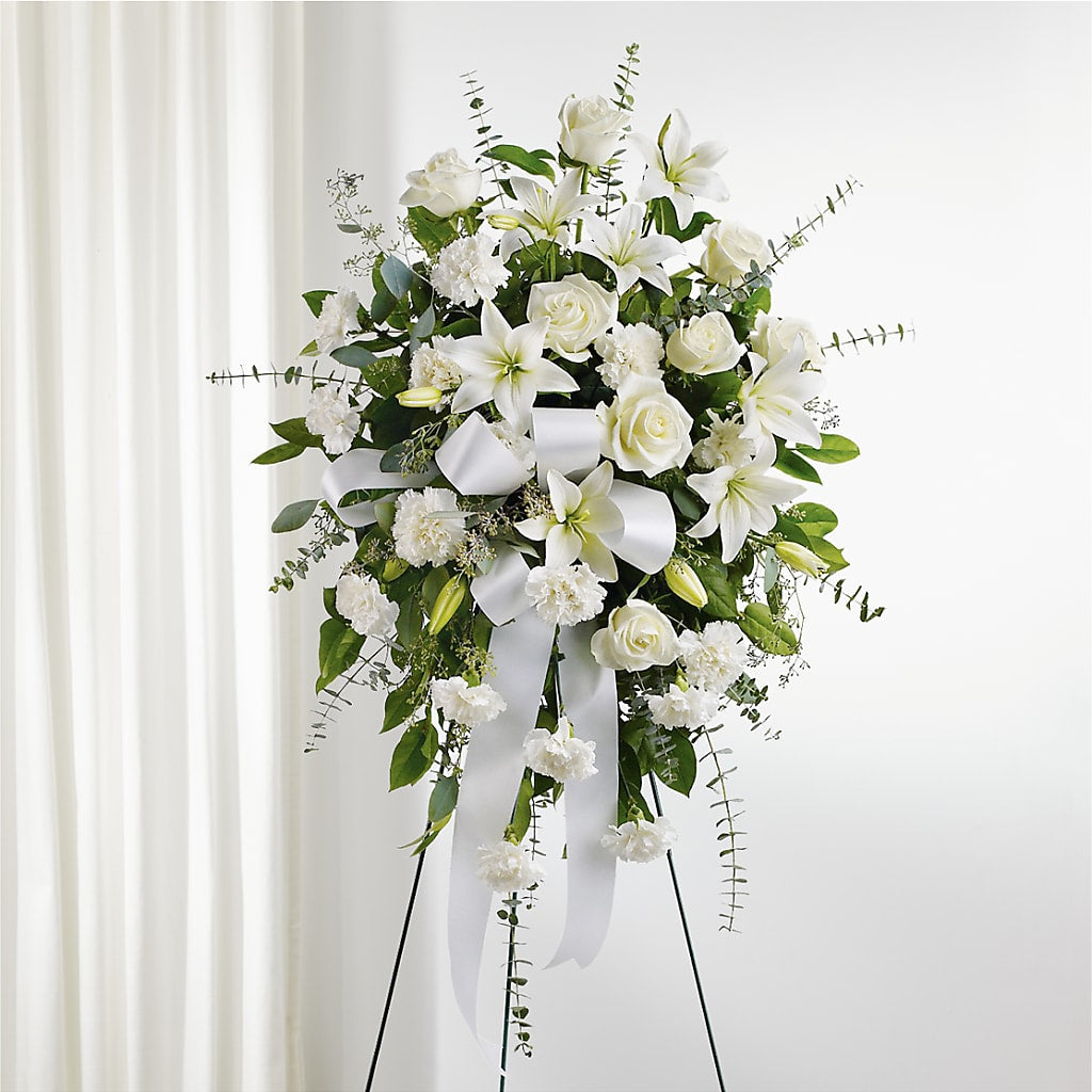 With Care Standing Spray – HOMETOWN TREASURES FLORAL & GIFTS, Morris OK