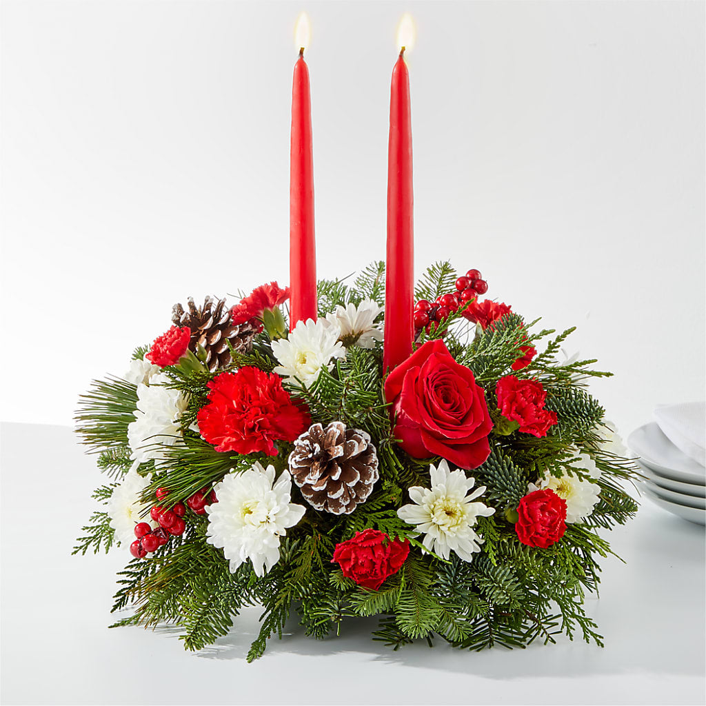 Holiday Soiree Centerpiece – HOMETOWN TREASURES FLORAL & GIFTS, Morris OK
