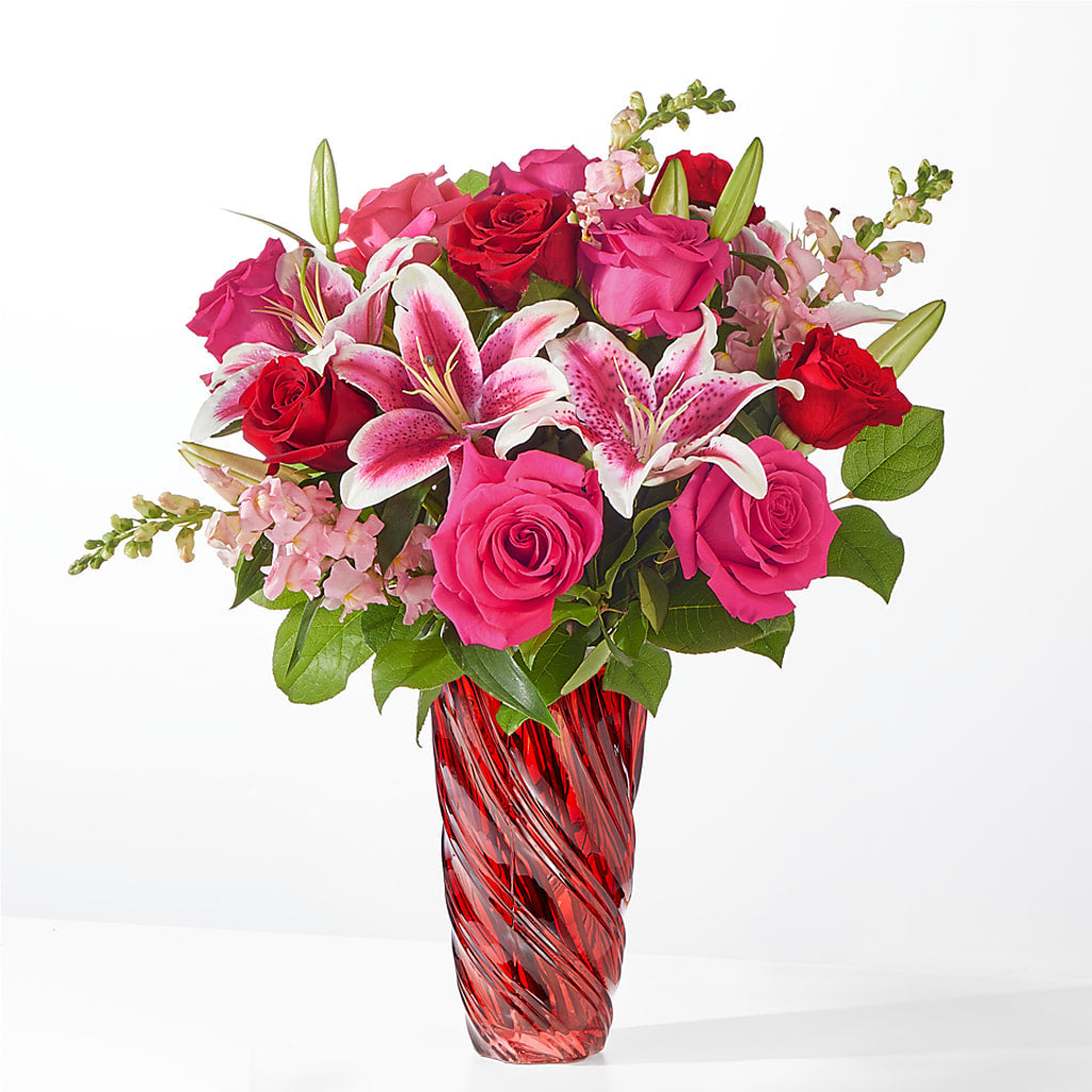 Always You Bouquet with Luxe Swirl Vase – HOMETOWN TREASURES FLORAL & GIFTS, Morris OK