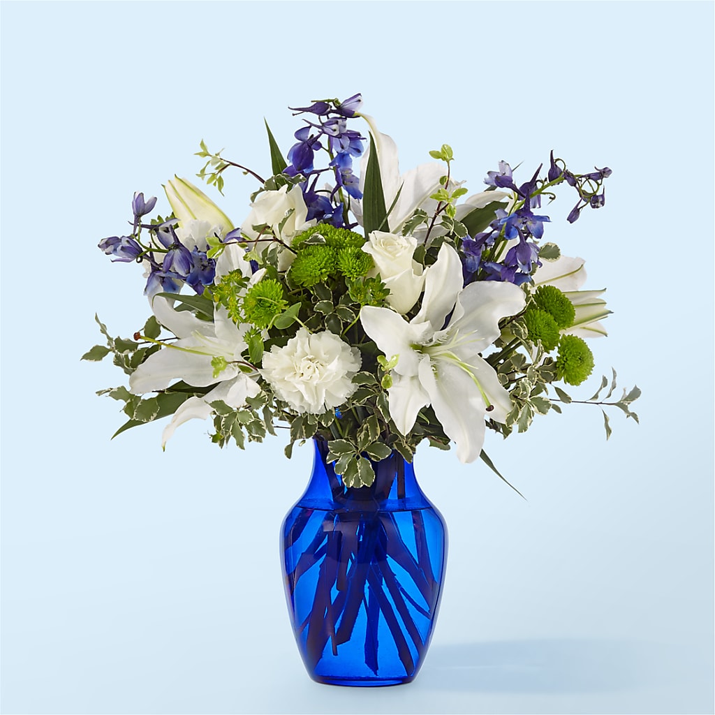 Santorini Bouquet – HOMETOWN TREASURES FLORAL & GIFTS, Morris OK