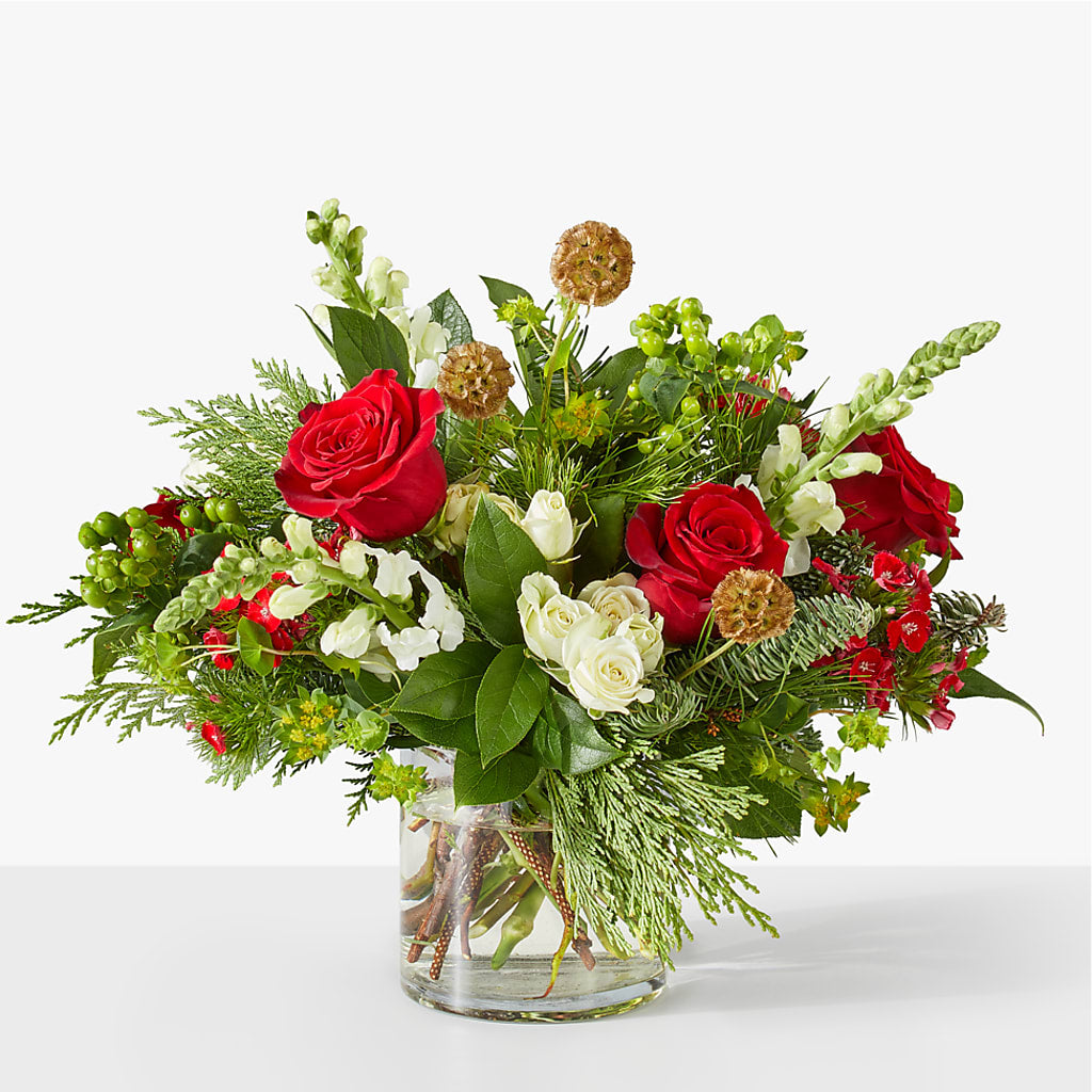 Deck the Halls Bouquet – HOMETOWN TREASURES FLORAL & GIFTS, Morris OK