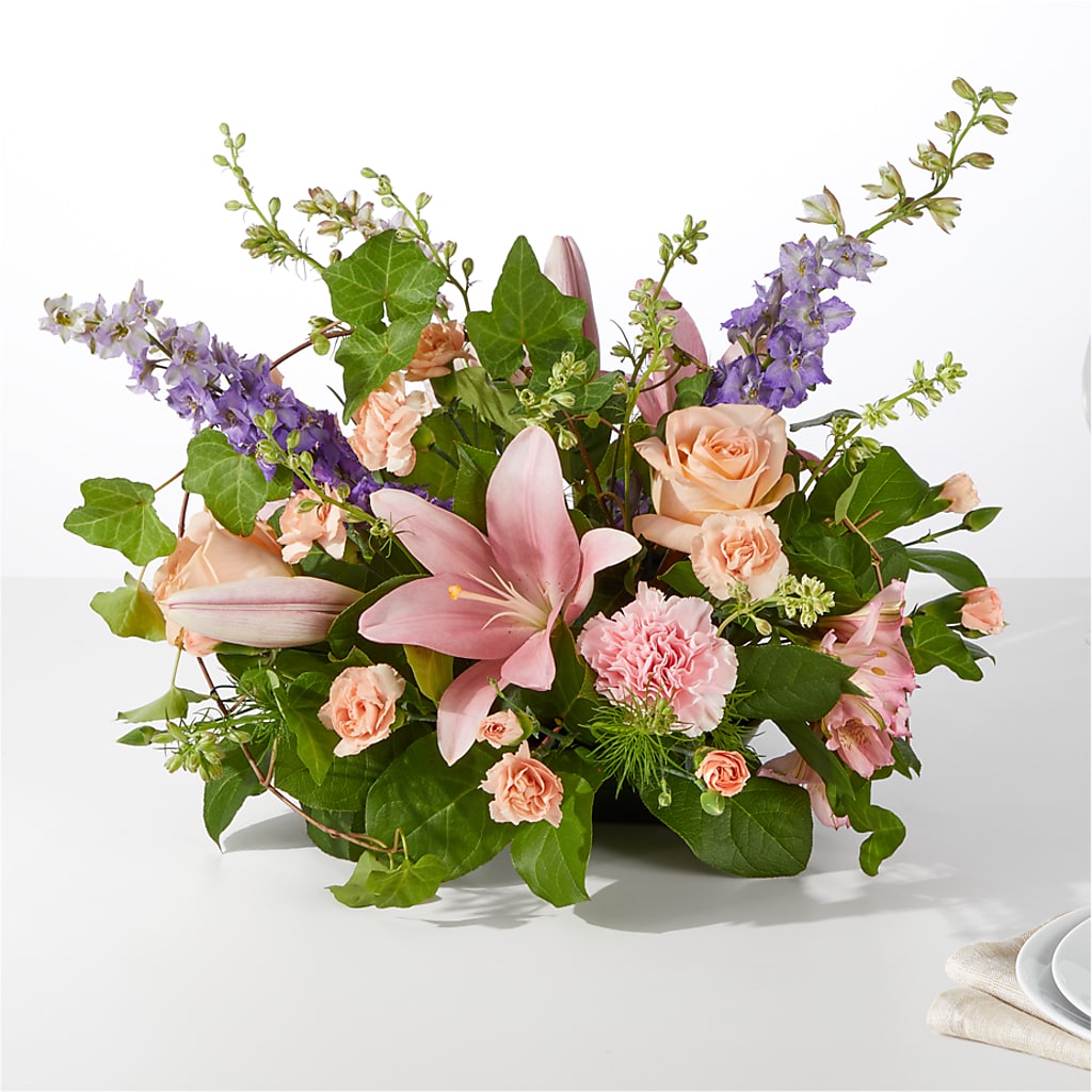 Blossom Time Centerpiece – HOMETOWN TREASURES FLORAL & GIFTS, Morris OK