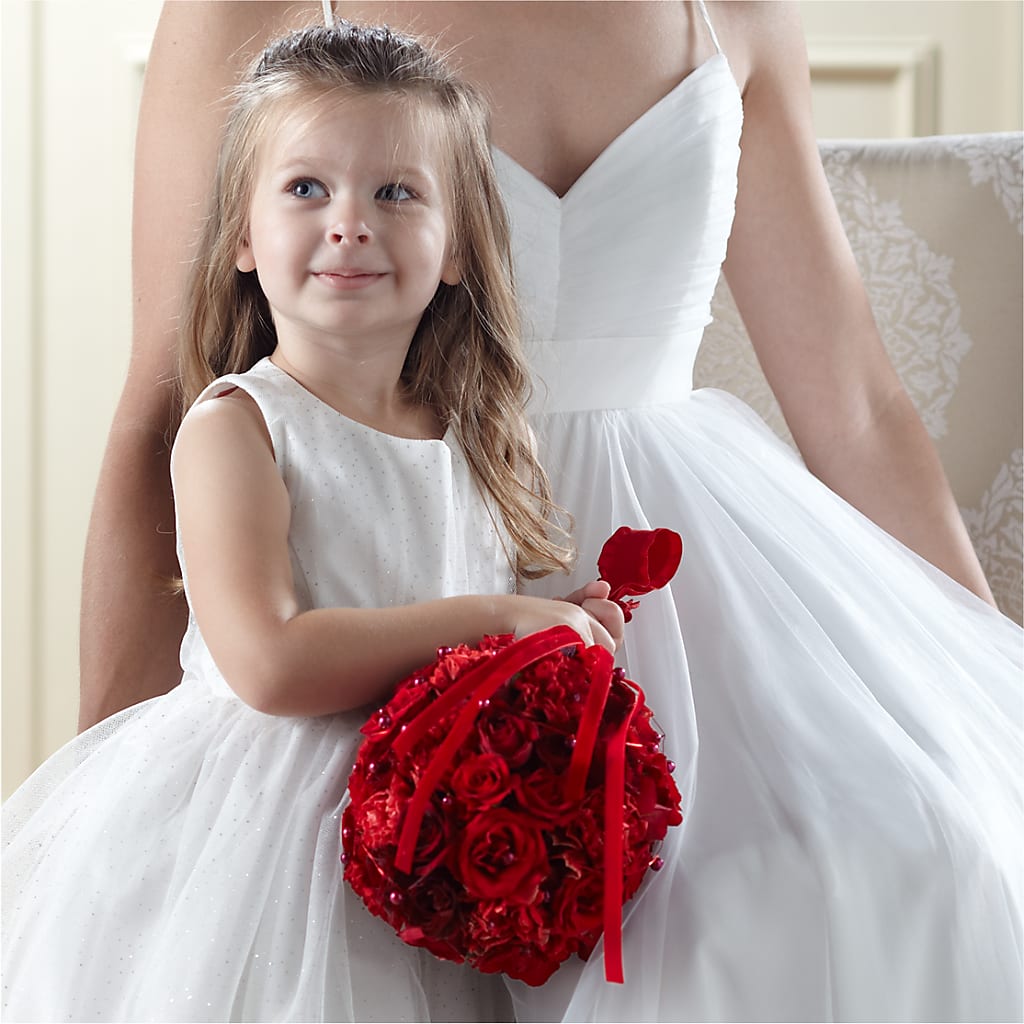 Pure at Heart Flower Girl Arrangement – HOMETOWN TREASURES FLORAL & GIFTS, Morris OK