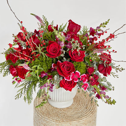 Big Red Bow Bouquet – HOMETOWN TREASURES FLORAL & GIFTS, Morris OK
