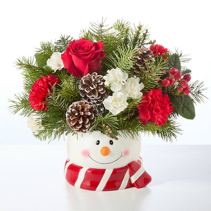 Jolly Snowman Bouquet – HOMETOWN TREASURES FLORAL & GIFTS, Morris OK