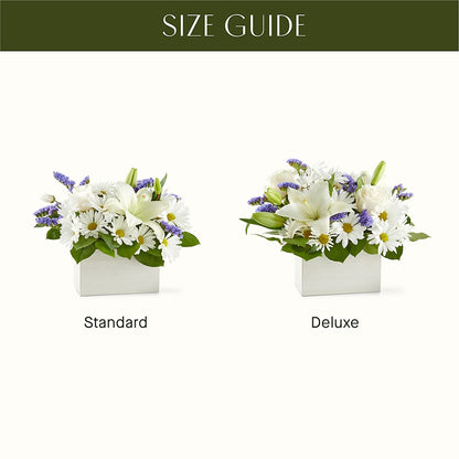 Beyond Blue Box Bouquet – HOMETOWN TREASURES FLORAL & GIFTS, Morris OK