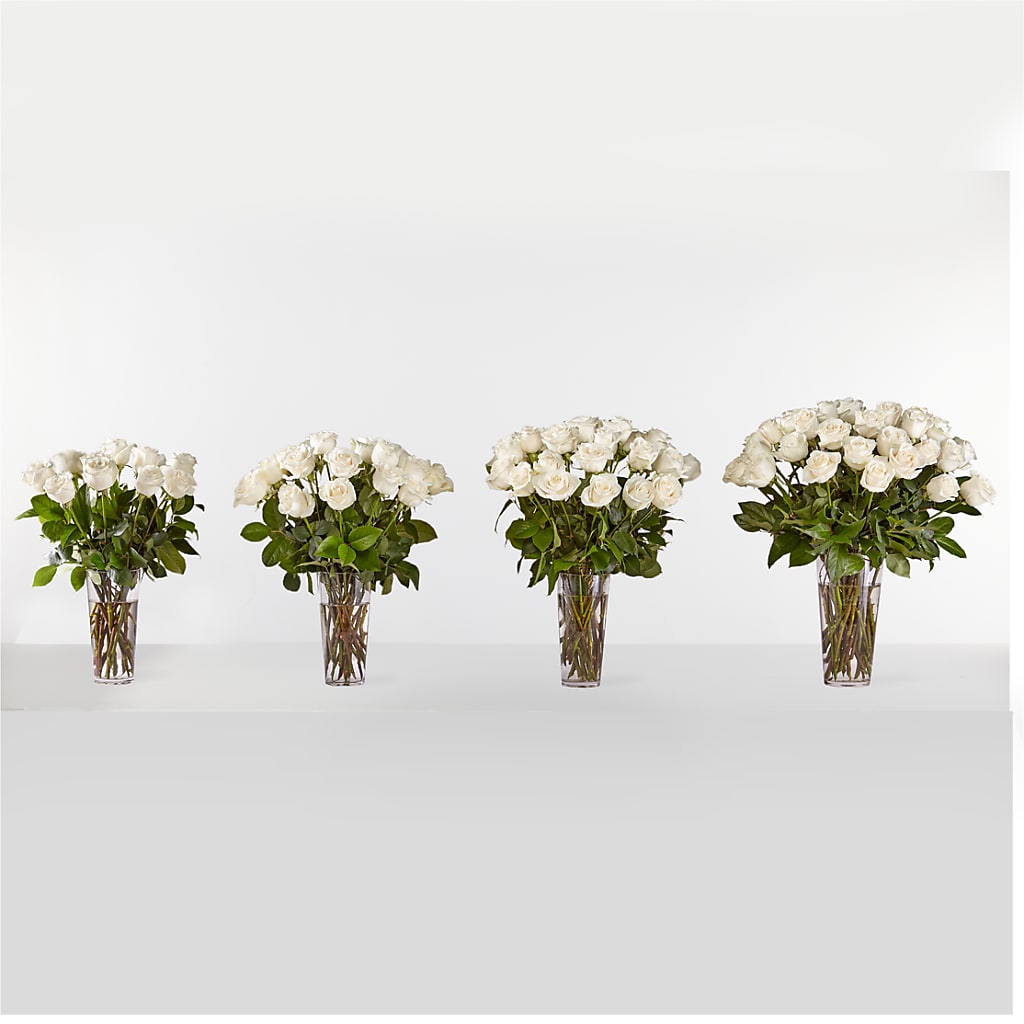 Long Stem White Rose Bouquet – HOMETOWN TREASURES FLORAL & GIFTS, Morris OK