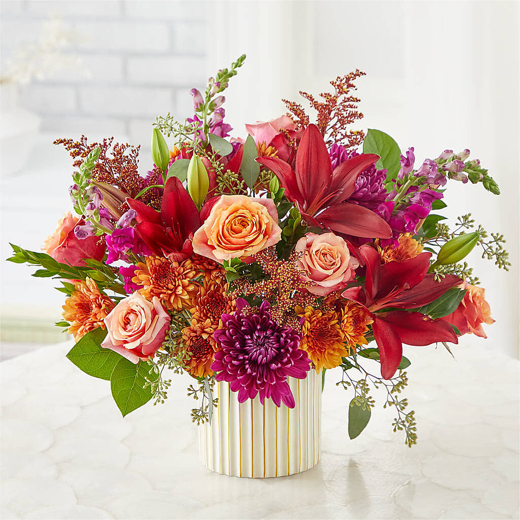 Burgundy Landscape Bouquet – HOMETOWN TREASURES FLORAL & GIFTS, Morris OK