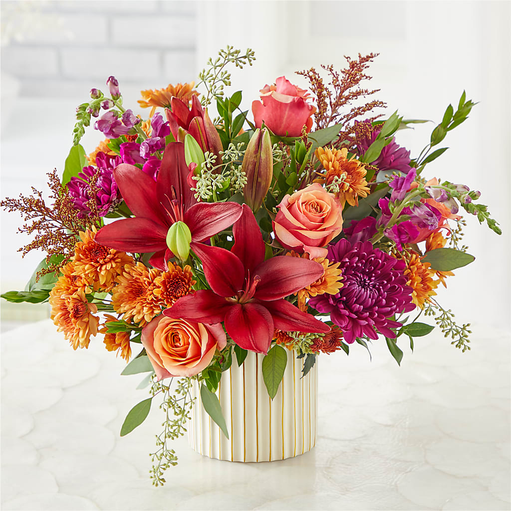Burgundy Landscape Bouquet – HOMETOWN TREASURES FLORAL & GIFTS, Morris OK