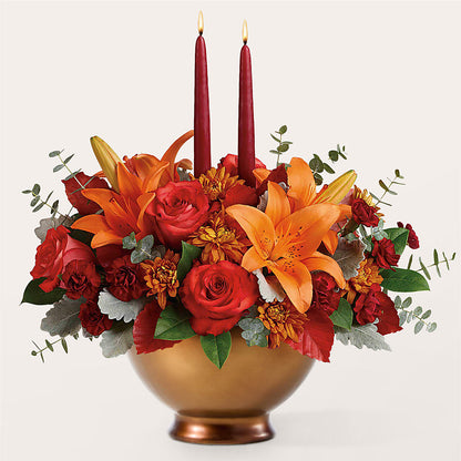Fruits of Fall Centerpiece – HOMETOWN TREASURES FLORAL & GIFTS, Morris OK