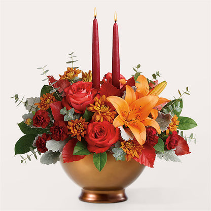 Fruits of Fall Centerpiece – HOMETOWN TREASURES FLORAL & GIFTS, Morris OK