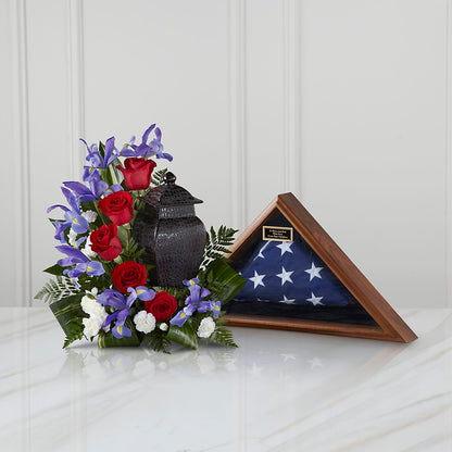 Patriotic Tribute Arrangement – HOMETOWN TREASURES FLORAL & GIFTS, Morris OK