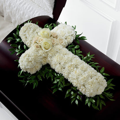 Peaceful Memories Casket Spray (Standard) – HOMETOWN TREASURES FLORAL & GIFTS, Morris OK