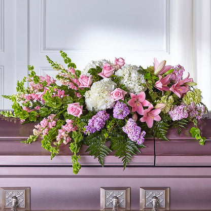 Life's Gratitude Casket Spray – HOMETOWN TREASURES FLORAL & GIFTS, Morris OK