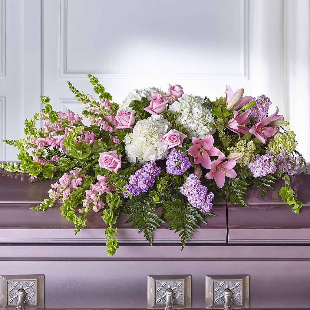Life's Gratitude Casket Spray – HOMETOWN TREASURES FLORAL & GIFTS, Morris OK