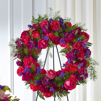 Calming Colors Wreath – HOMETOWN TREASURES FLORAL & GIFTS, Morris OK