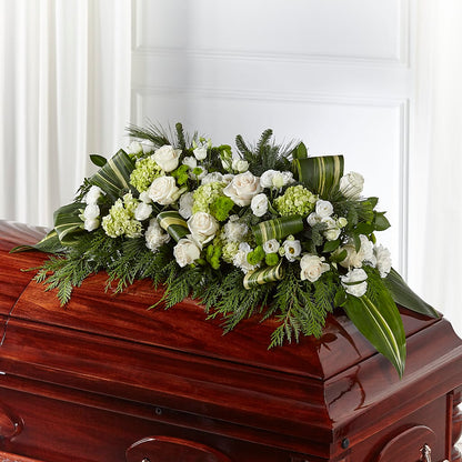 Hopeful Gesture Casket Spray – HOMETOWN TREASURES FLORAL & GIFTS, Morris OK