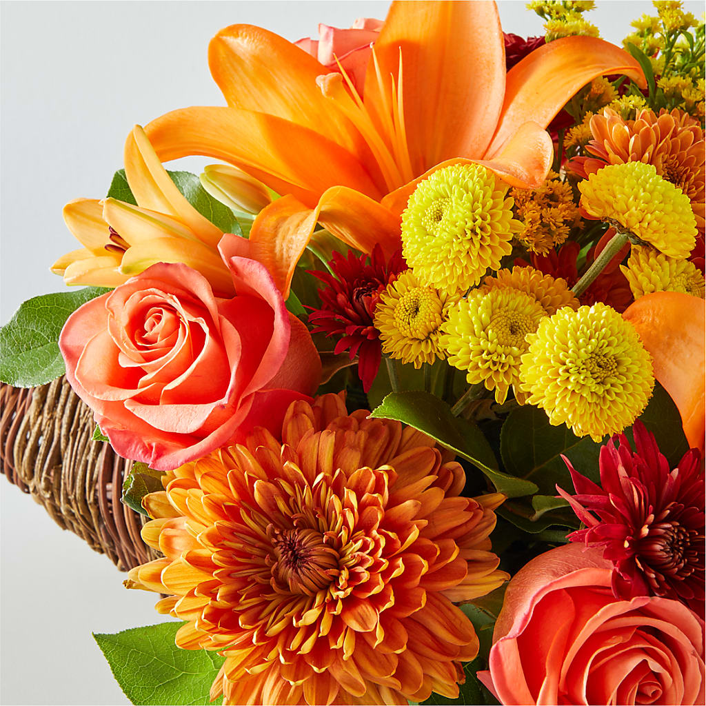 Bouquet of Blessings Cornucopia – HOMETOWN TREASURES FLORAL & GIFTS, Morris OK