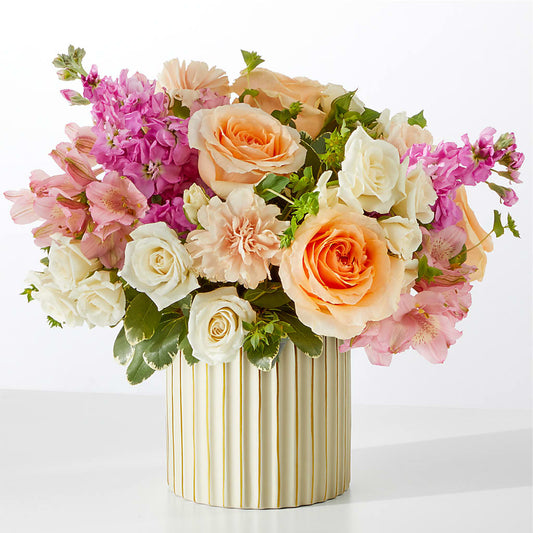 Paradise Bouquet with Ivory Vase – HOMETOWN TREASURES FLORAL & GIFTS, Morris OK