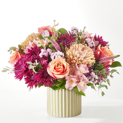 Berry Cobbler Bouquet with Ivory Vase – HOMETOWN TREASURES FLORAL & GIFTS, Morris OK