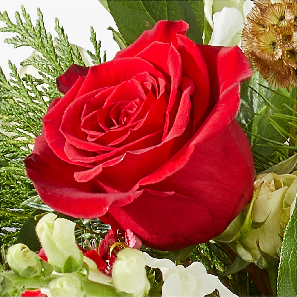 Deck the Halls Bouquet – HOMETOWN TREASURES FLORAL & GIFTS, Morris OK
