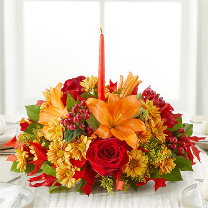Autumn's Embrace Centerpiece – HOMETOWN TREASURES FLORAL & GIFTS, Morris OK