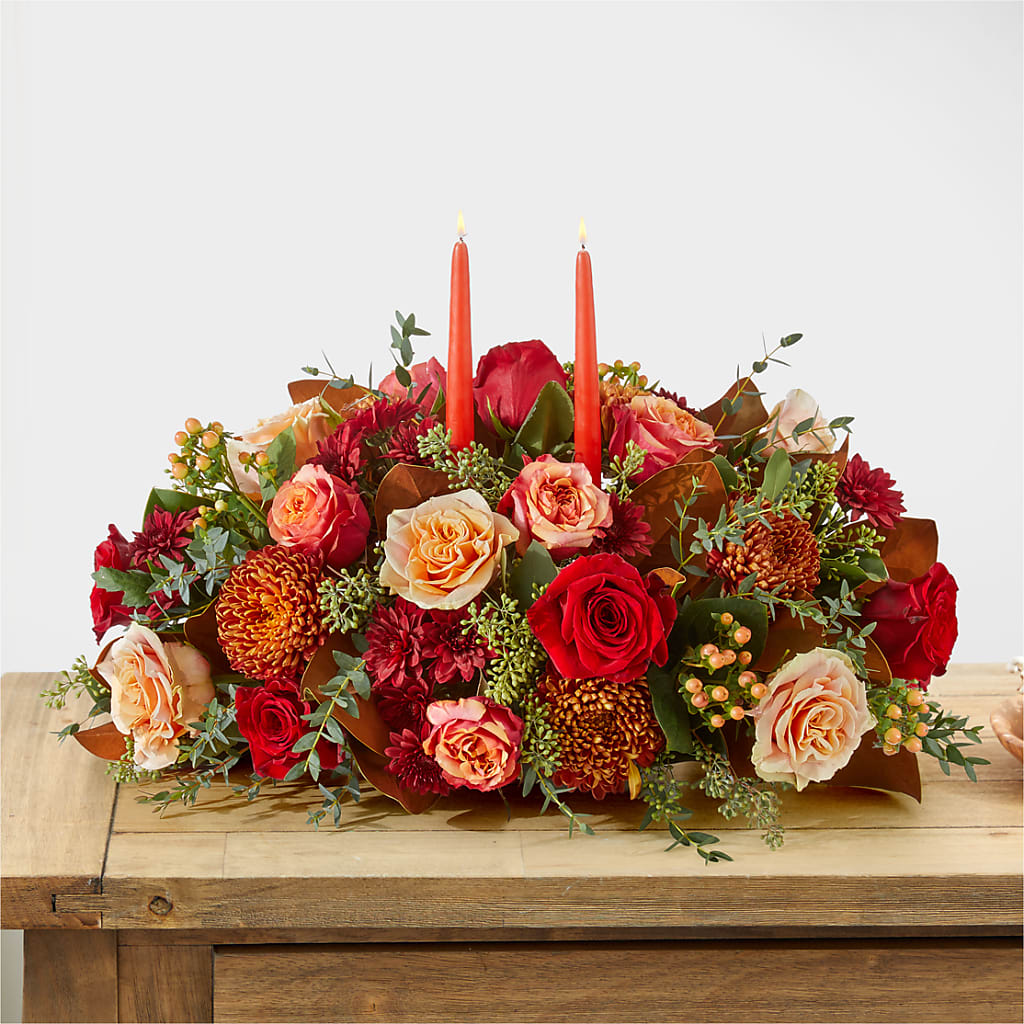 Gather Near Centerpiece – HOMETOWN TREASURES FLORAL & GIFTS, Morris OK