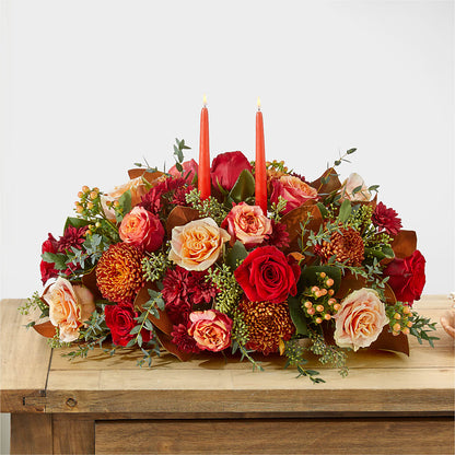 Gather Near Centerpiece – HOMETOWN TREASURES FLORAL & GIFTS, Morris OK