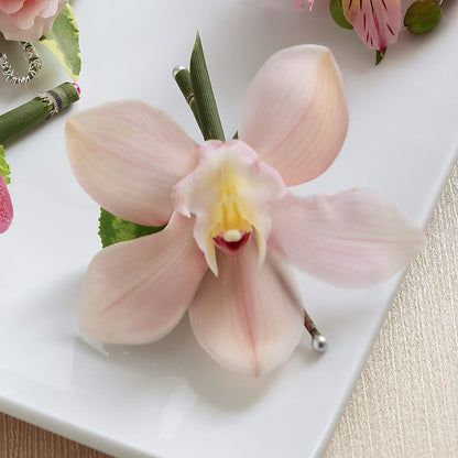 Pink Cymbidium Boutonniere – HOMETOWN TREASURES FLORAL & GIFTS, Morris OK