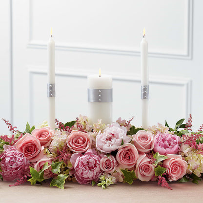 Worldwide Romance Unity Candle Arrangement – HOMETOWN TREASURES FLORAL & GIFTS, Morris OK