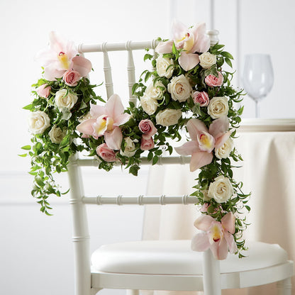 Orchid Rose Chair Décor – HOMETOWN TREASURES FLORAL & GIFTS, Morris OK