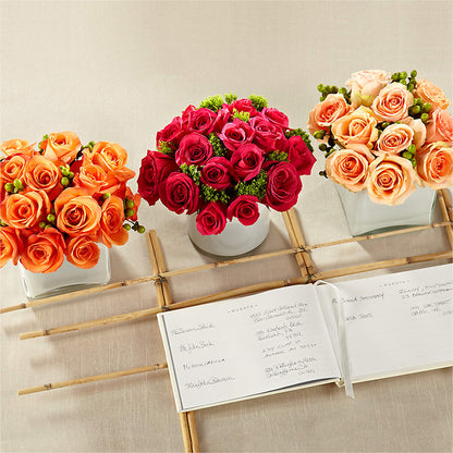 Dawn Rose Centerpiece – HOMETOWN TREASURES FLORAL & GIFTS, Morris OK